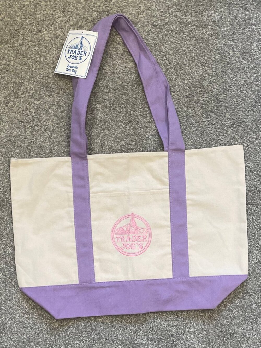 Trader Joe's Regular Size Lavender Tote Bag - NWT